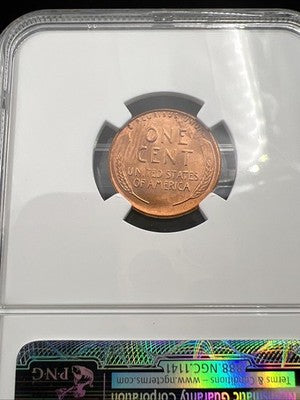 1955 P 1c Lincoln Wheat Cent Penny Coin NGC MS66 RD #005