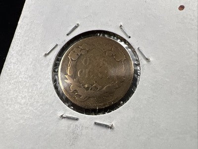 1858 1c Flying Eagle Cent Coin Low Leaves FS-901 Variety AG About Good Circ