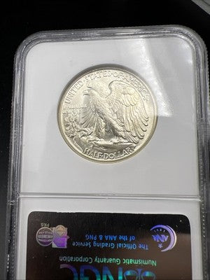 1942 P 50c Walking Liberty Silver Half Dollar Coin NGC BU Brilliant Uncirculated