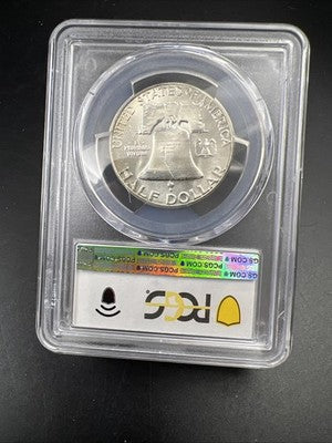 1958 P 50c Franklin Silver Half Dollar Coin PCGS MS64 CH BU Certified #89