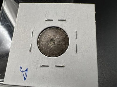 Monogram Love Token on 1878 10c Seated Liberty Dime Very Circ Damage Obverse