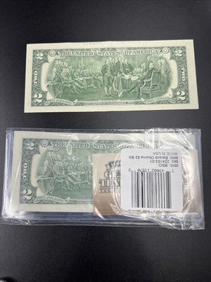 FRN Collector's Lot CH AU 2003 $2 Obama FRN Colorized & 2013 $2 Two Dollar Bills