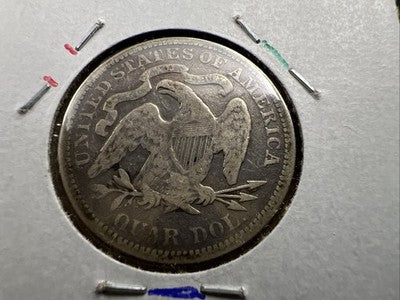 1877 P 25c Liberty Seated Quarter Coin VF Very Fine Circulated