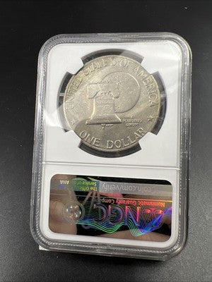 NGC Vegas Strip Hoard Genuine Ike Eisenhower Dollar Coin 1976 #054