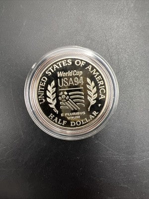 1994 FIFA World Cup Soccer Proof Commemorative Half Dollar Coin in Capsule #a