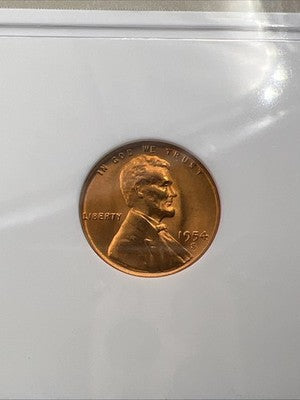 1954 S 1c Lincoln Wheat Cent Penny MS67 Red Gem BU UNC #081