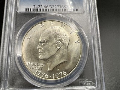 Bicentennial 1976 S $1 Ike Eisenhower 40% Silver Dollar Coin PCGS GEM MS66 #652