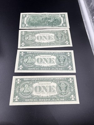 FRN Collector's Lot 3x 1963 B Barr $1 VF & 1976 $2 Bicentennial Two Dollar Bill