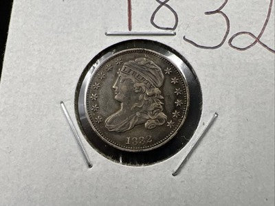 1832 10c Capped Bust Silver Dime Coin Choice VF Very Fine Circ