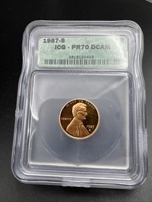 1987 S 1c Lincoln Memorial Cent Penny ICG PR70 DCAM #403