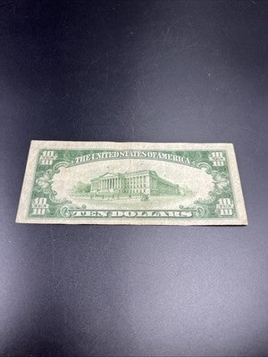 1934 A $10 FRN Ten Dollar Federal Reserve Note New York District Fine Circ #39