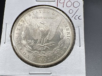 1900 O / CC Morgan Silver Dollar Coin BU UNC Details Reverse Damage Dig