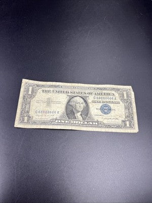 1957 A $1 One Dollar Silver Certificate G / VG Circ Serial #68888666