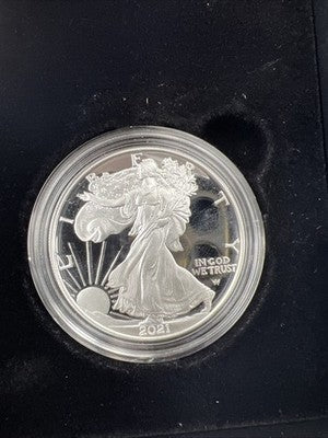 2021 Limited Edition US Silver Proof Set Complete T1 & 2 Silver Eagles w Box COA