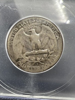 1932 D 25c Washington Silver Quarter Coin ICG VG8 Very Good Certified
