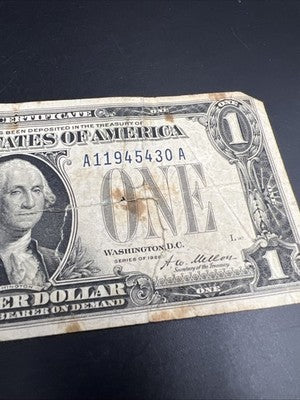 1928 $1 One Dollar Funny Back Silver Certificate Cull Very Circ Damaged Ugly #30