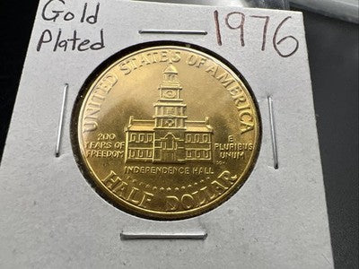 Goldenized 1976 50c Bicentennial Kennedy Half Dollar Circ