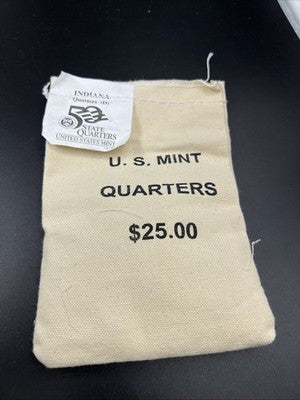 U.S. Mint Bag of 100 2002 D Indiana State Statehood Quarters BU UNC