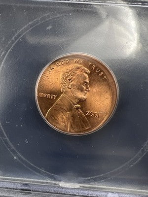 2001 Broadstruck Error Lincoln 1c BU ICG Certified Sin City Hoard