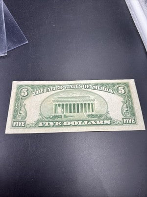 1934 D $5 US Silver Certificate VF Very Fine Circ Neat Serial Number