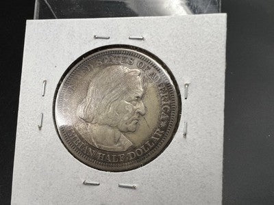 1892 50c Columbian Exposition Chicago World's Fair Silver Half Dollar XF EF S#1
