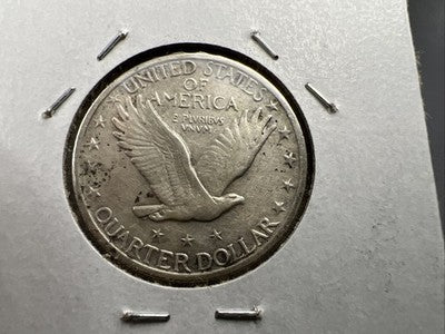 1917 P T2 Standing Liberty Quarter Coin Type 2 Variety XF EF Details Cleaned