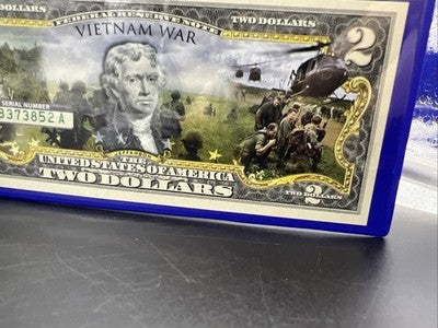 Vietnam War Colorized Enhanced 2017 A 2 Two Dollar Federal Reserve Note Unc #52