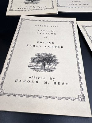 Lot of 6 Vintage Harold Mess Early Copper & Token Catalogs early 1980s