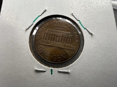 Major Fold Over Lamination Error 1973 1c P Lincoln Memorial Cent Penny AU