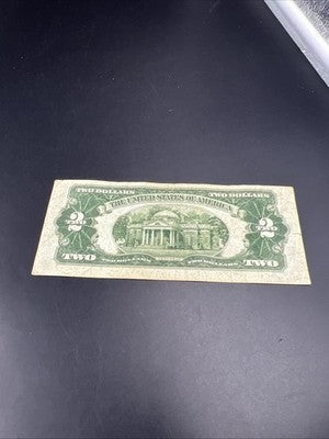 1928 G $2 Two Dollar Legal Tender United States Red Seal Note VG Circ #6222