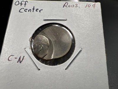 40% Off Center Roosevelt Copper Nickel Dime Coin Major Error BU UNC