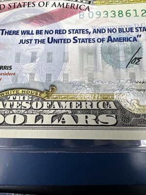 2 Consecutive 2017 $2 FRN Biden Harris Presidential Colorized UNC Two Dollars #1