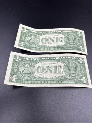2 Consecutive 1957 $1 One Dollar Blue Seal Silver Certificates CH VF #10