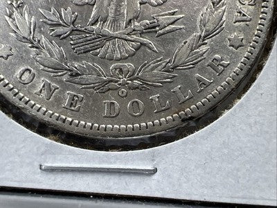 1880 O Micro o Morgan Silver Dollar Coin VF Details Circulated