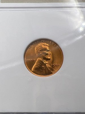 1954 S 1c Lincoln Wheat Cent Penny MS67 Red Gem BU UNC #081