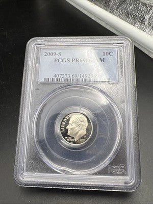 2009 S 10c Roosevelt Clad Copper Nickel Dime Coin PCGS PR69 DCAM #898