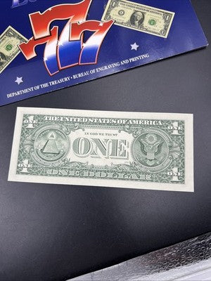 2009 Lucky Serial #77775875 FRN Federal Reserve Note CH UNC