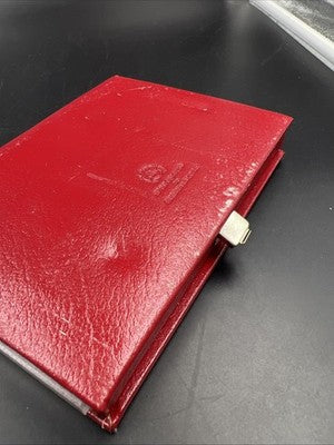 1987 UK United Kingdom Proof Set Red Leather Box COA #a