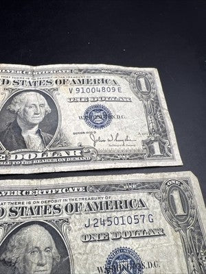 Wide and Narrow Variety 1935 D $1 Dollar Silver Certificate Set Very circ #57