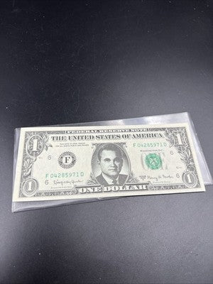 George Wallace Dollar Bill 1963 A $1 FRN UNC Details George Wallace Face