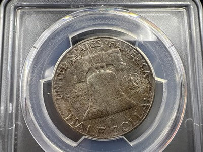 1958 P 50c Franklin Silver Half Dollar Coin PCGS MS64 CH BU Reverse Toner #77