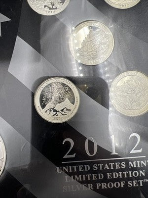 2012 Limited Edition US Silver Proof Set Complete w/ Box COA SK#a