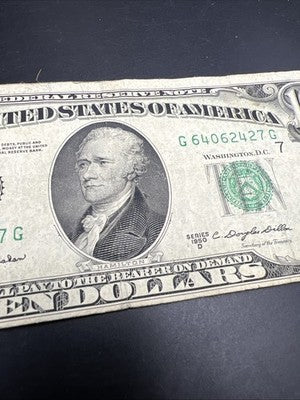 1950 D $10 FRN Federal Reserve Note Green Seal Very Circ #427