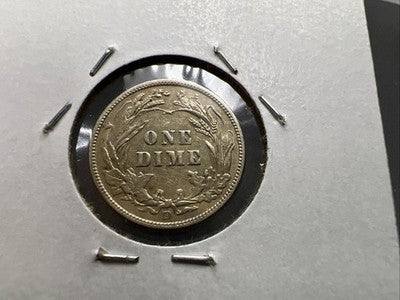 1914 D/D Barber Silver Dime Coin CH XF / AU Circ RPM Variety