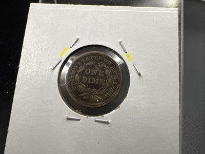 1857 10c Seated Liberty Silver Dime VF Very Fine Circ