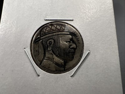 Hobo Buffalo Nickel Coin Modern Carving SKU#Z