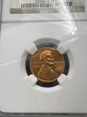 1979 P 1c Lincoln Memorial Cent Penny MS63 RD NGC #001