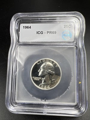 1964 P Washington Silver Quarter Coin ICG PR66 #12