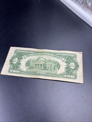 1928 D $2 USN United States Note Red Seal Bill G / VG Circ #167