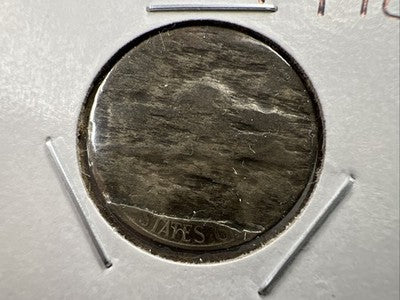 Major Lamination Reverse 1942 5c Jefferson Silver War Nickel Coin Very Circ